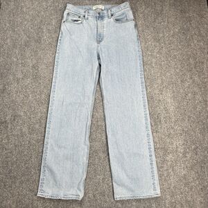 Abercrombie Fitch The 90s Relaxed High Rise Jeans Sz 28/6 Light Wash Straight